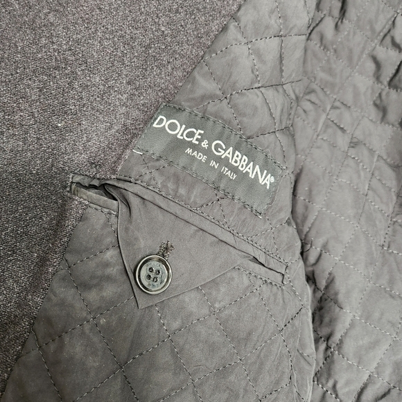 Dolce & Gabbana Men's Double Breasted Black Wool Pea Coat Size 50 EU - Picture 9 of 16